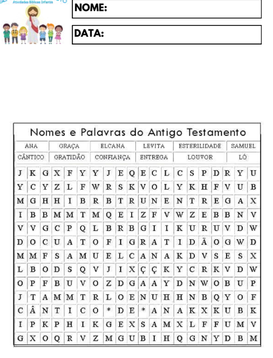 Caça-Palavras Bíblico